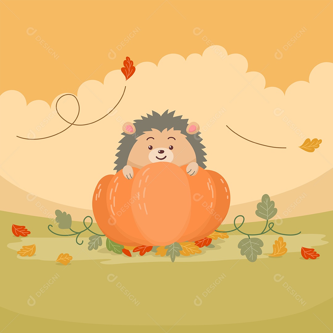 Porco Espinho Ilustração Vetor EPS