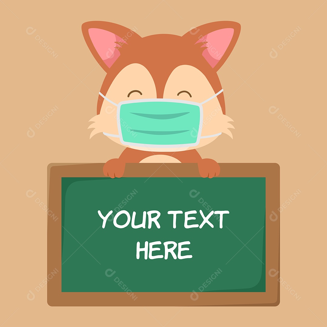 Raposa de Mascara Ilustração Vetor EPS