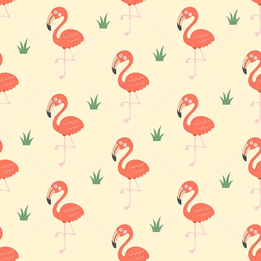 Padrão de Flamingo Ilustração Vetor EPS
