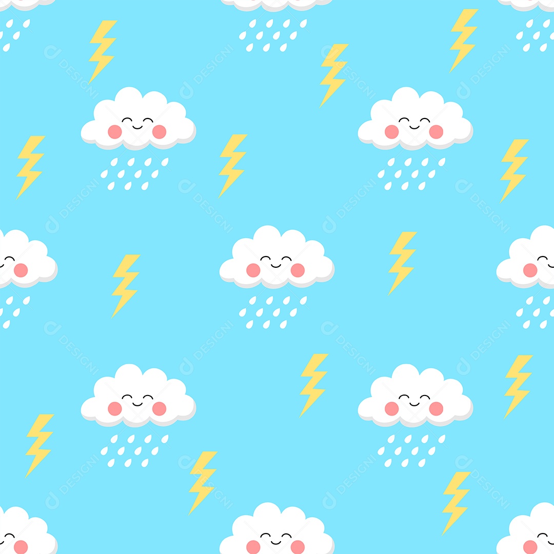 Padrão de Nuvem Ilustração Vetor EPS