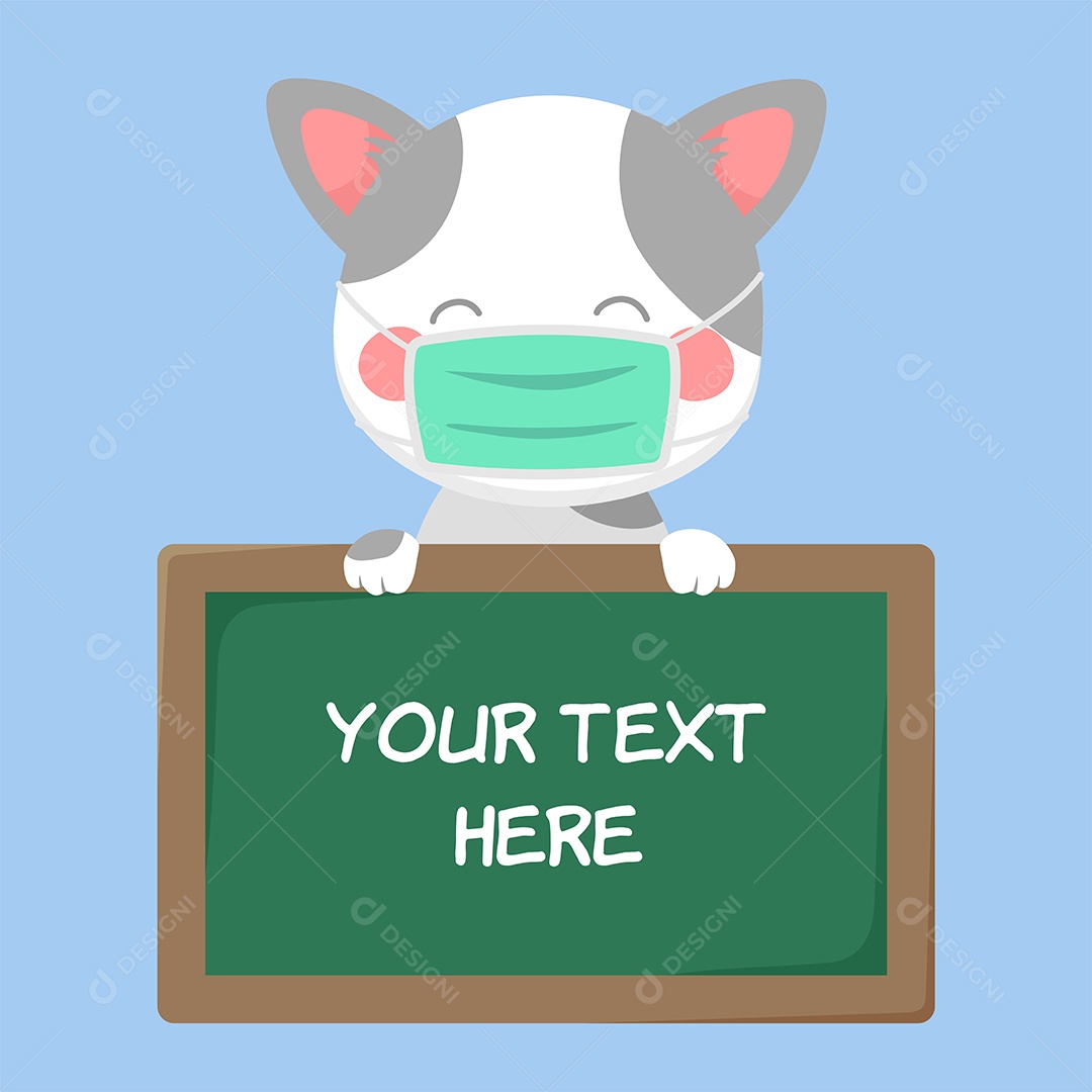 Gato de Mascara Ilustração Vetor EPS