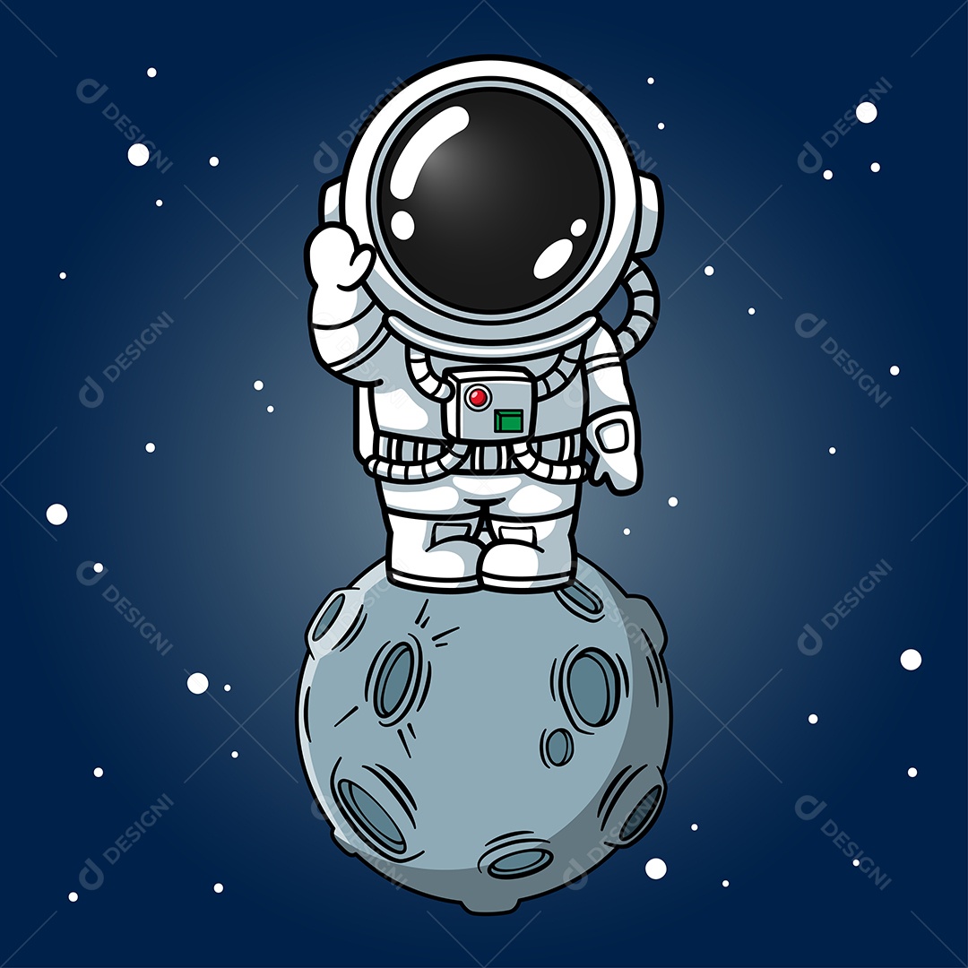 Astronauta Ilustração Vetor EPS