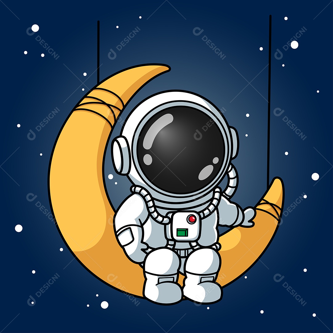 Astronauta Ilustração Vetor EPS