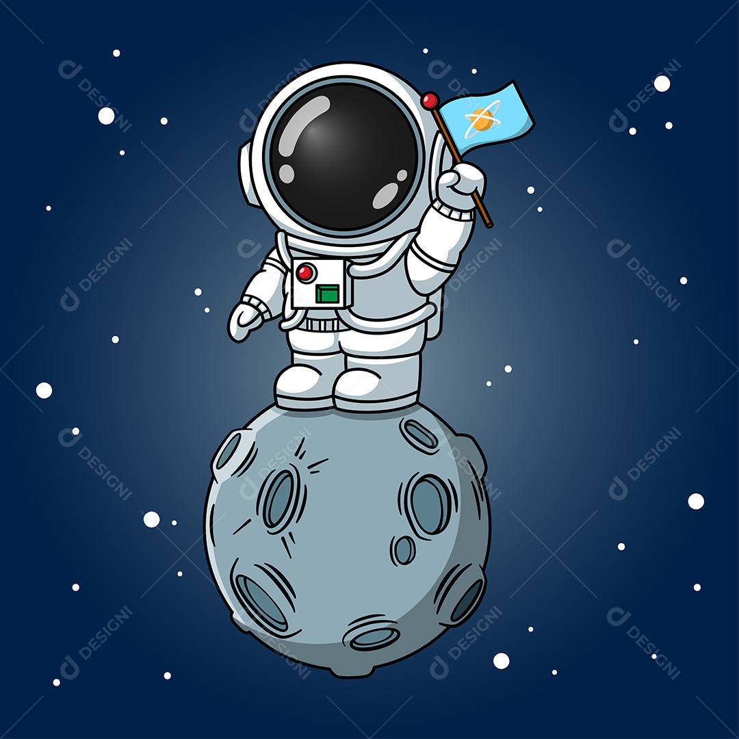 Astronauta Ilustração Vetor EPS