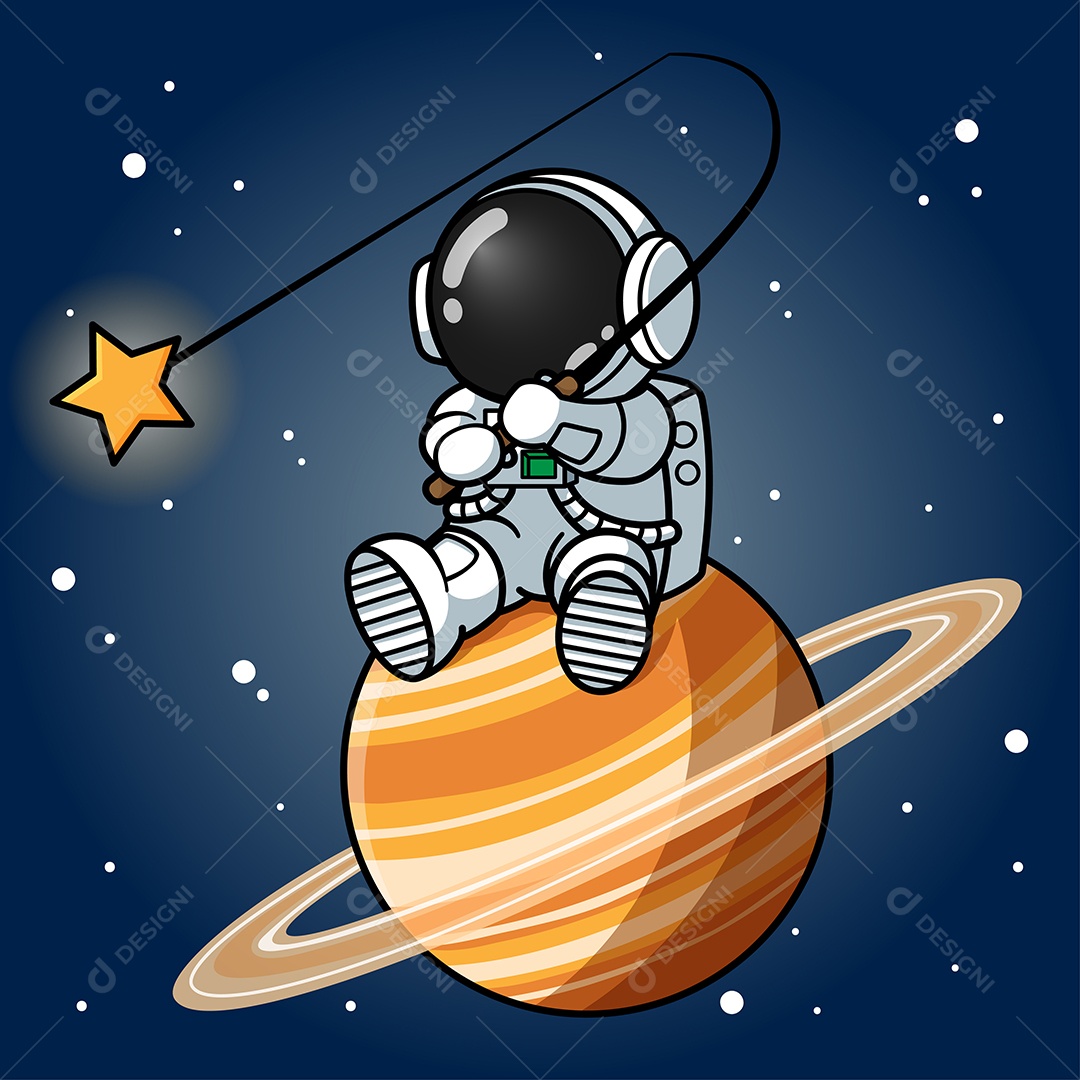 Astronauta Ilustração Vetor EPS