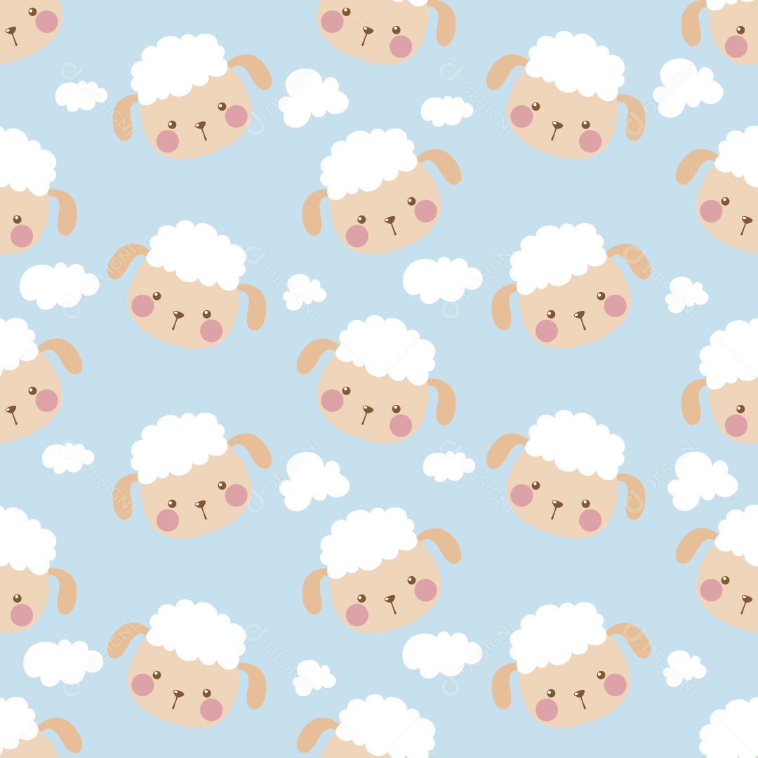 Padrão de Ovelhas Ilustração Vetor EPS