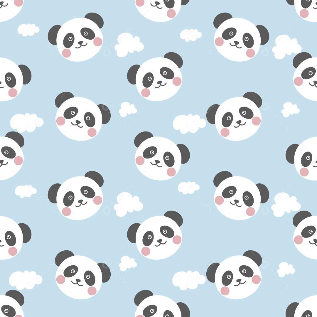 Padrão de Panda Ilustração Vetor EPS