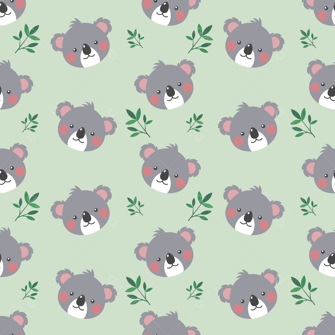 Padrão de Coala Ilustração Vetor EPS