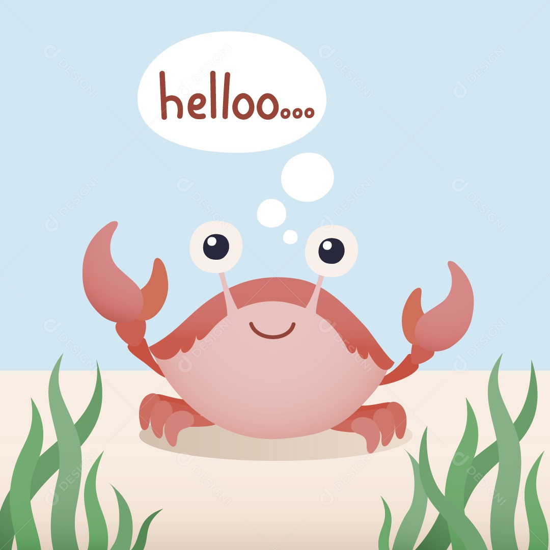 Caranguejo Ilustração Vetor EPS