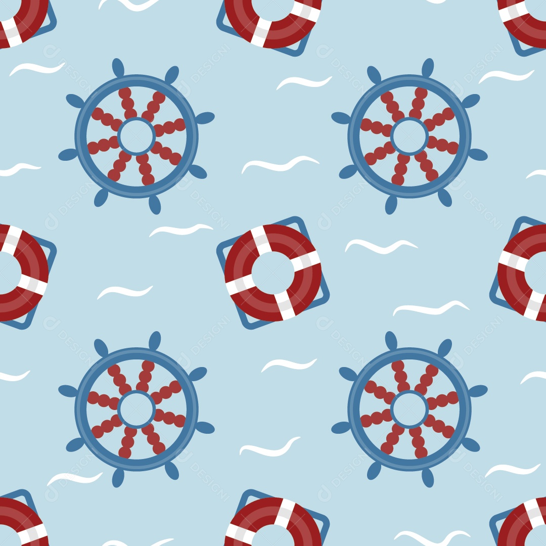 Padrão de Marinheiro Ilustração Vetor EPS