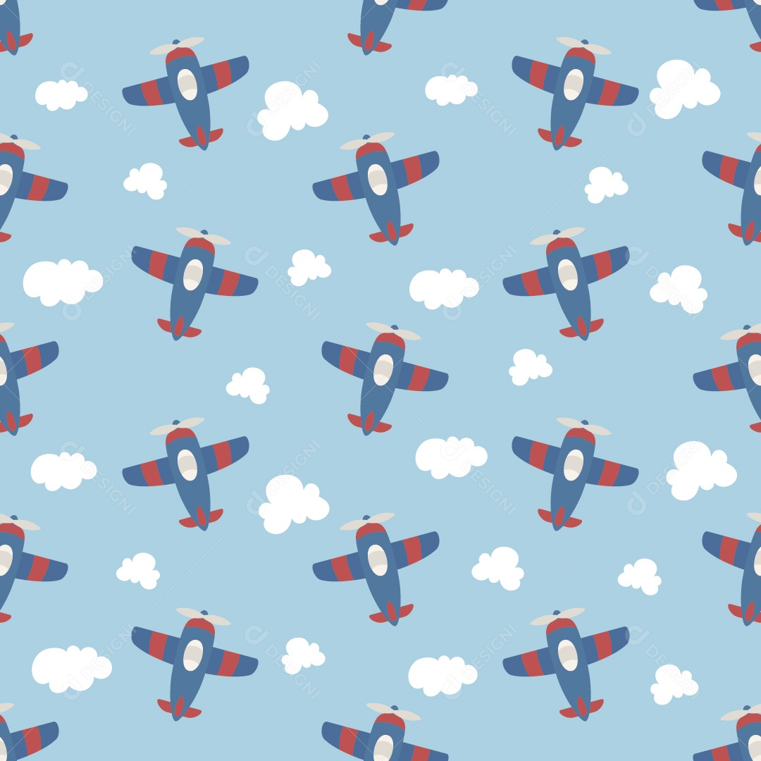 Padrão de Aviões Ilustração Vetor EPS