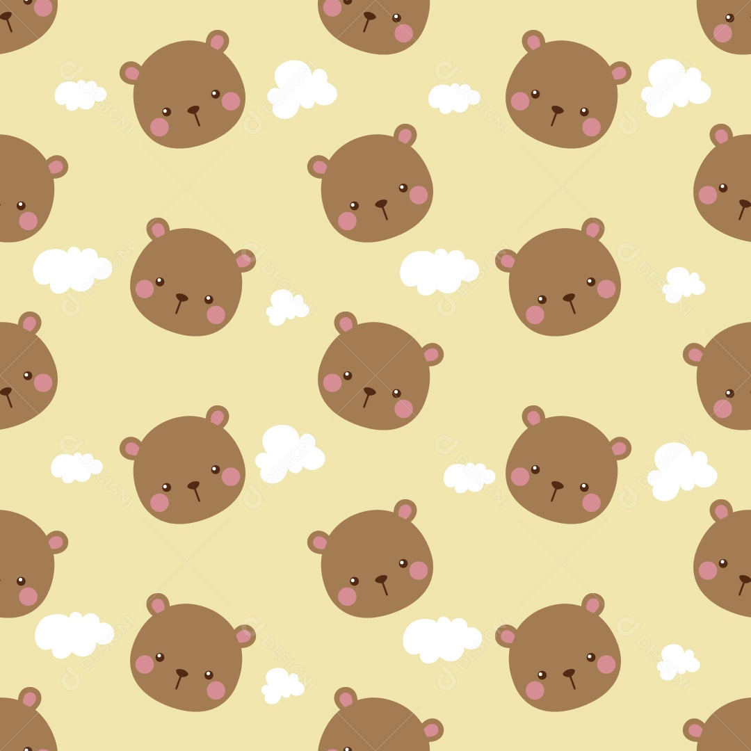 Padrão de Ursos Ilustração Vetor EPS