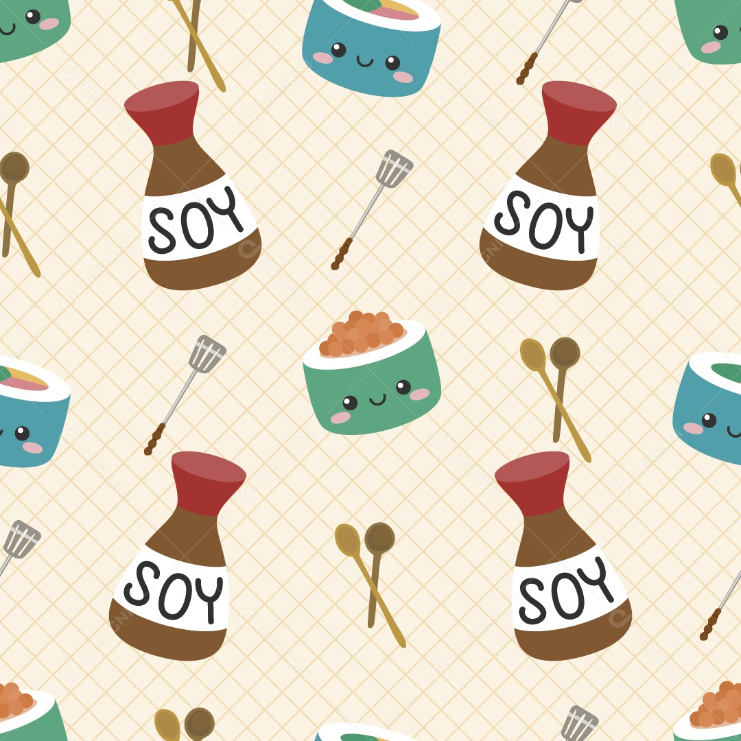 Padrão de Itens de Cozinha Ilustração Vetor EPS