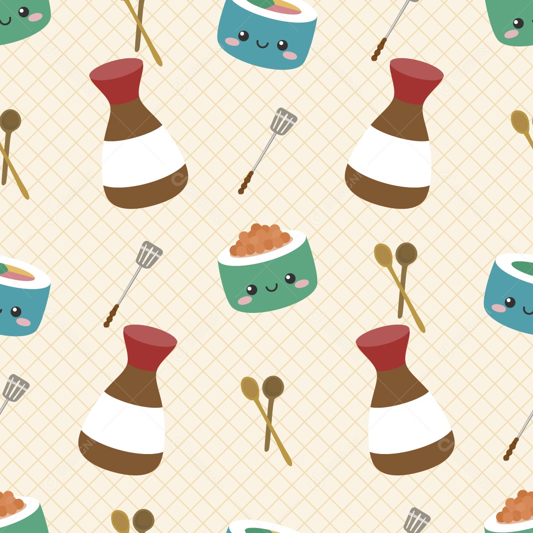 Padrão de Itens de Cozinha Ilustração Vetor EPS