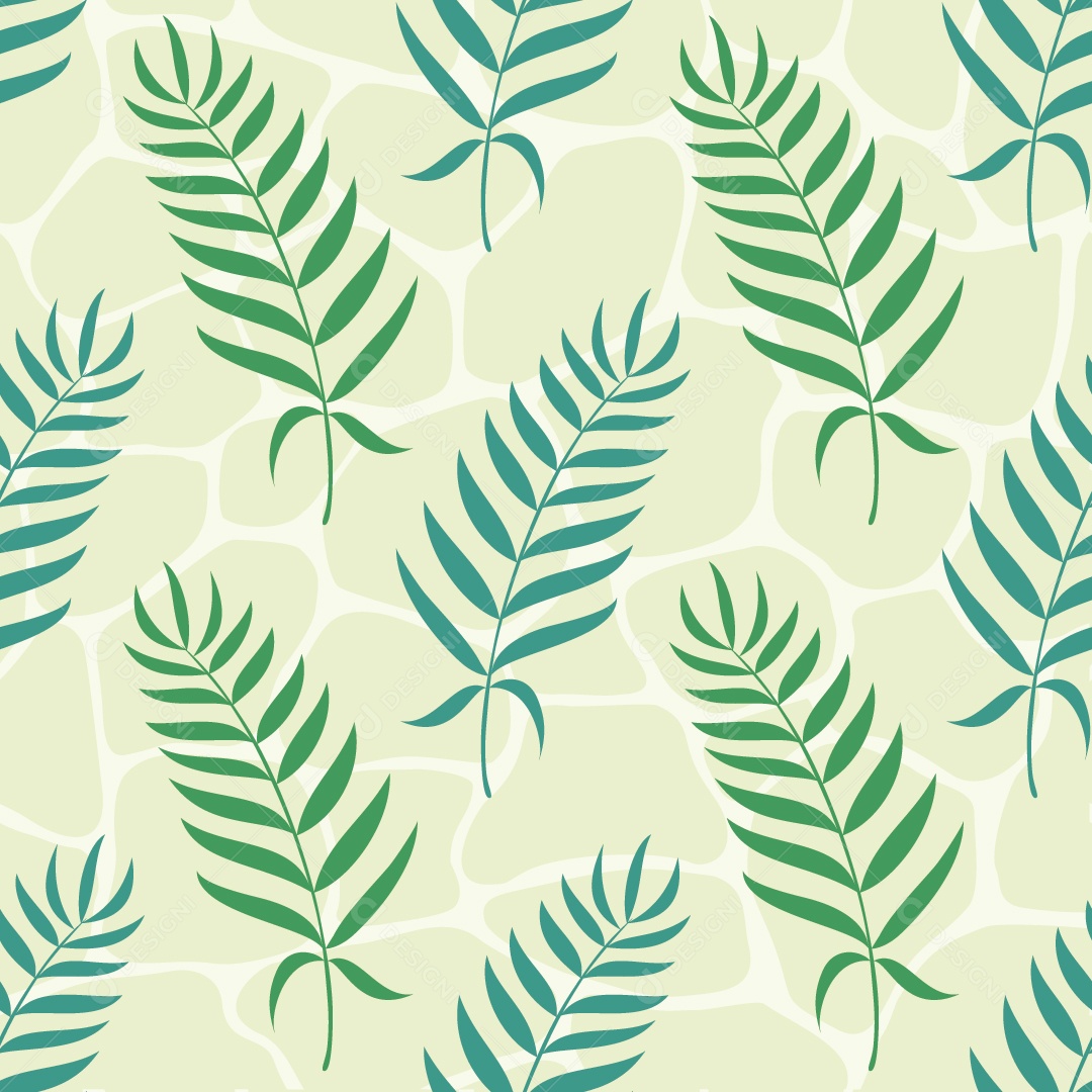 Padrão de Folhas Ilustração Vetor EPS