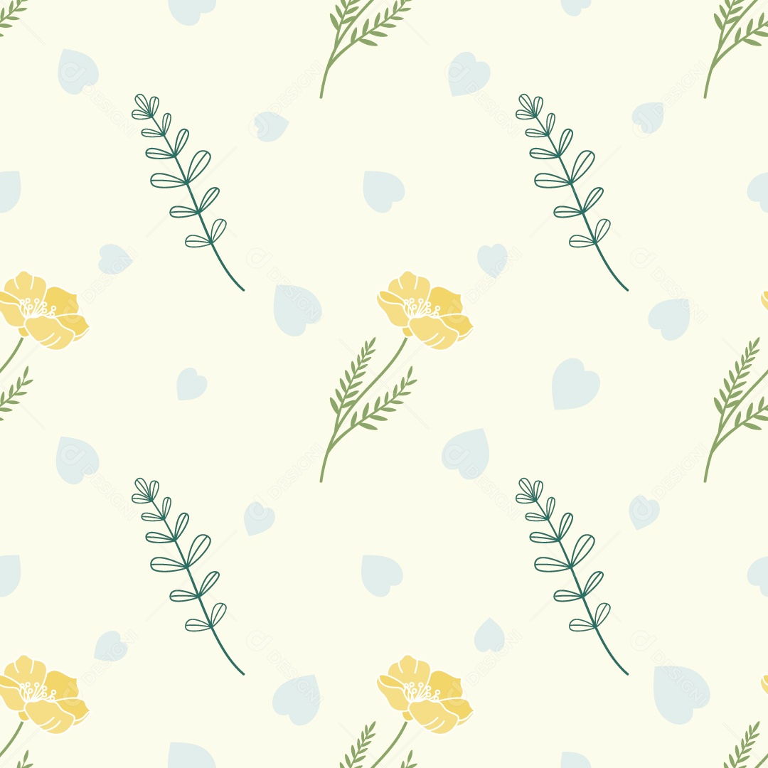 Padrão de Flores Ilustração Vetor EPS