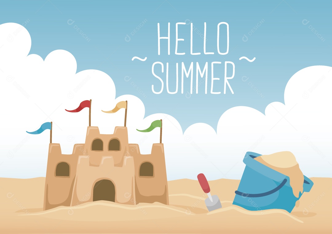 Castelo de Areia Ilustração Vetor EPS