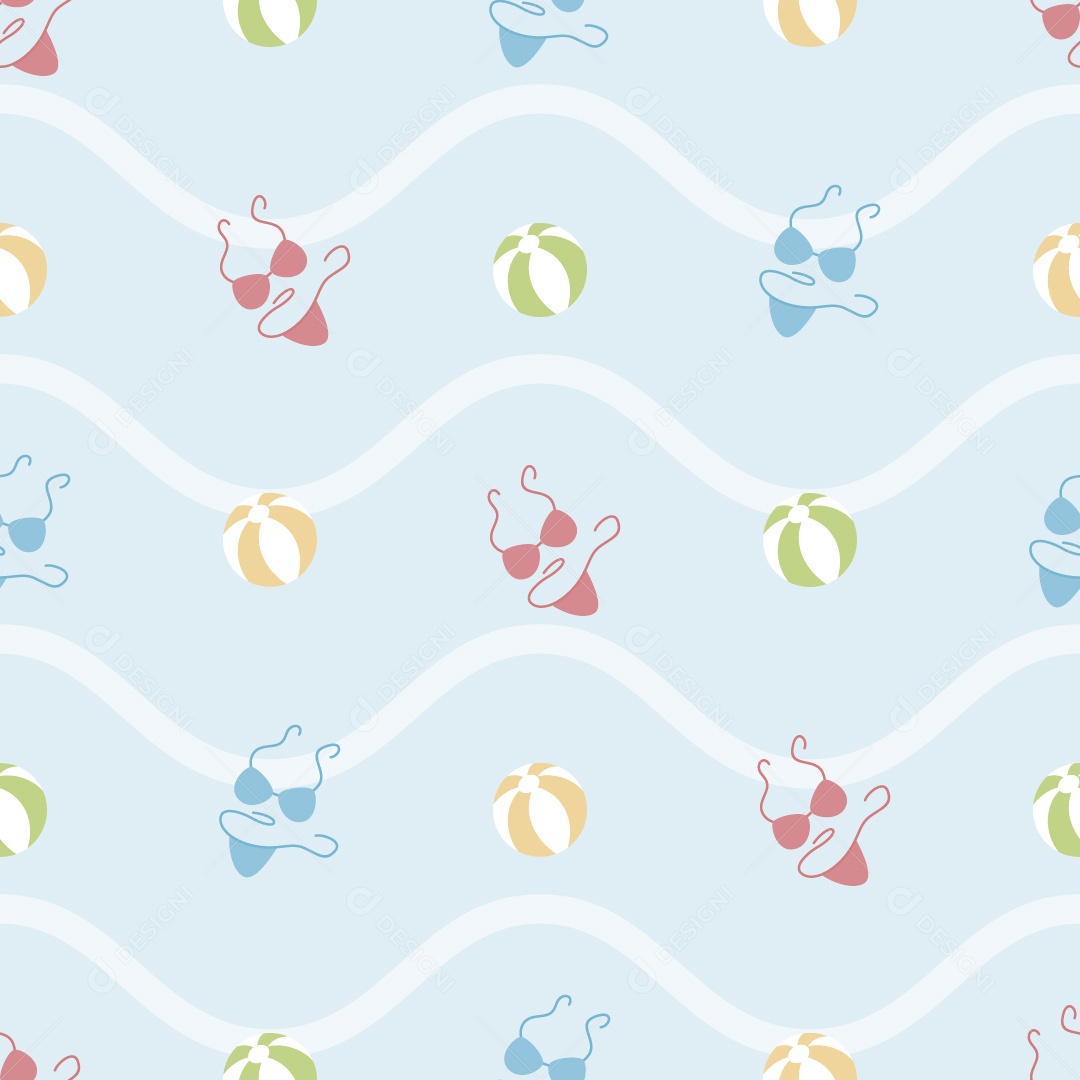 Padrão de Verão Ilustração Vetor EPS