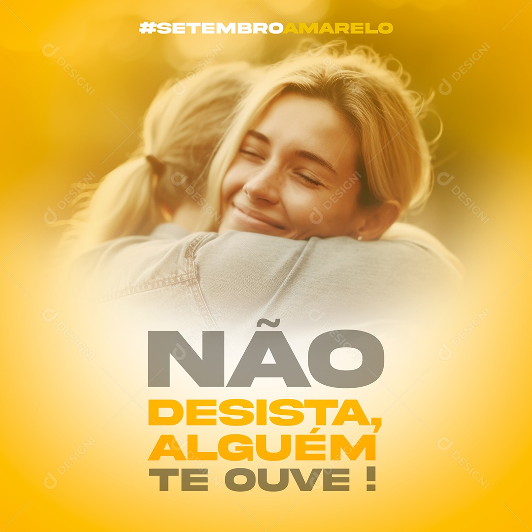 Não Desista Setembro Amarelo Social Media PSD Editável