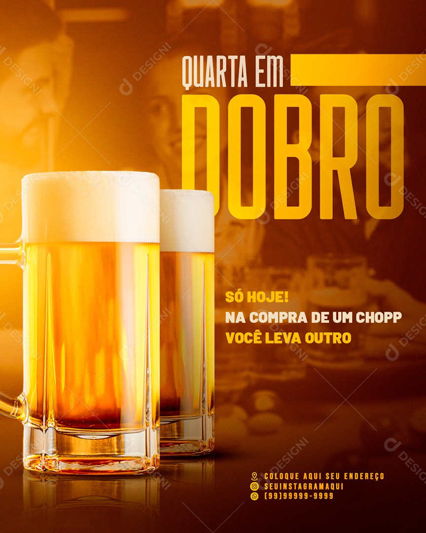 Social Media Quarta Em Dobro Chopp PSD Editável