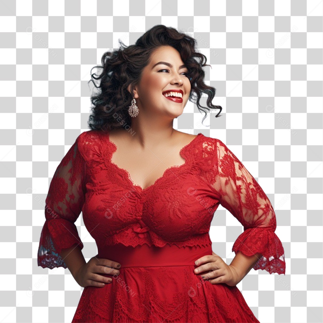 Mulher Sorrindo Feliz PNG Transparente