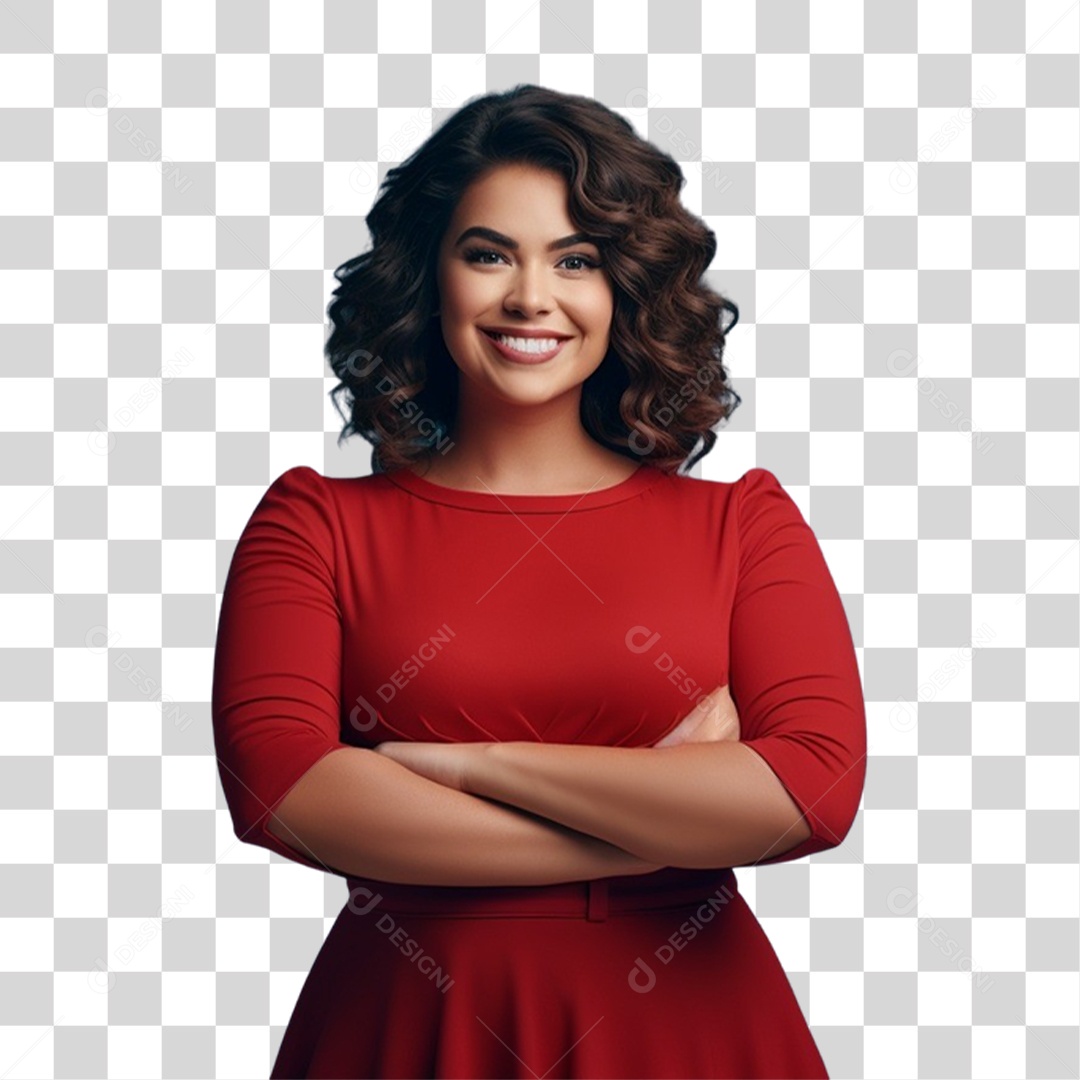 Mulher Sorrindo Feliz PNG Transparente