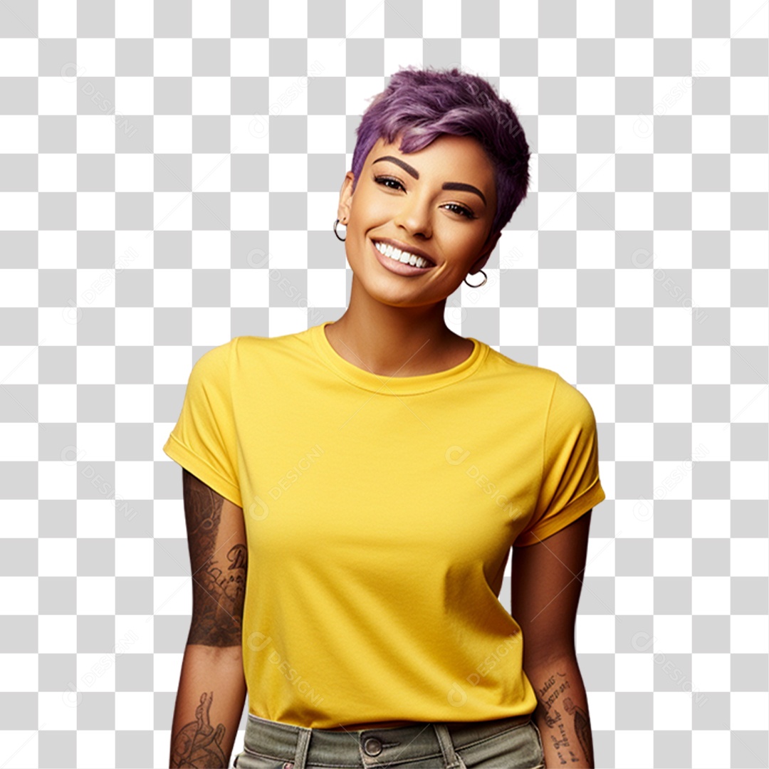 Mulher Sorrindo Feliz PNG Transparente