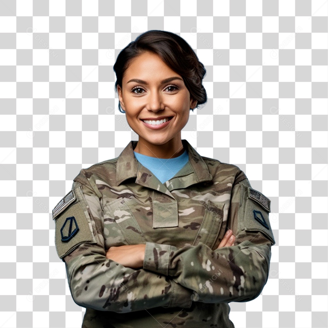 Policial Feminina de Uniforme PNG Transparente