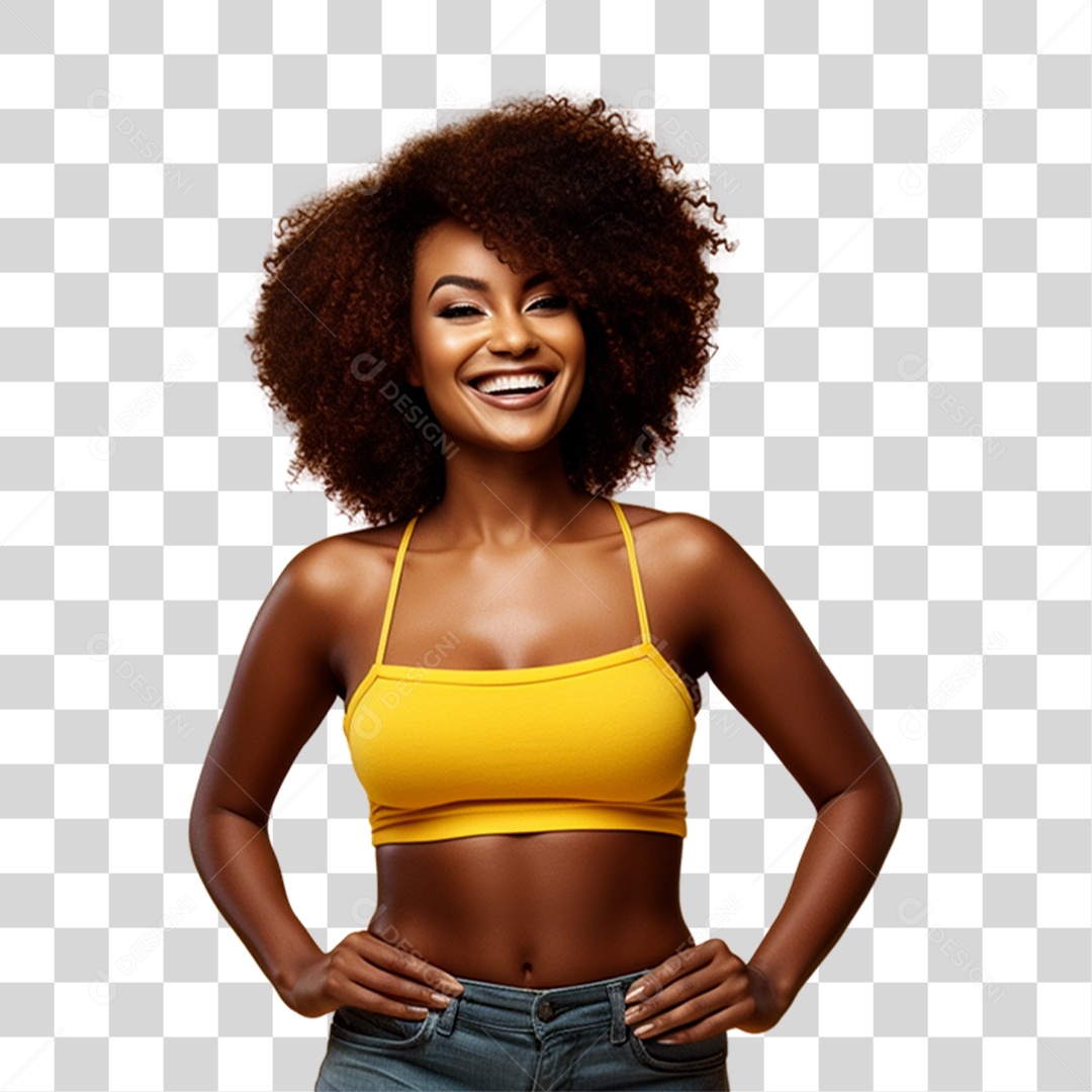 Mulher Sorrindo Feliz PNG Transparente