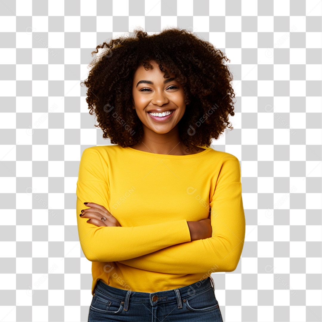 Mulher Sorrindo Feliz PNG Transparente