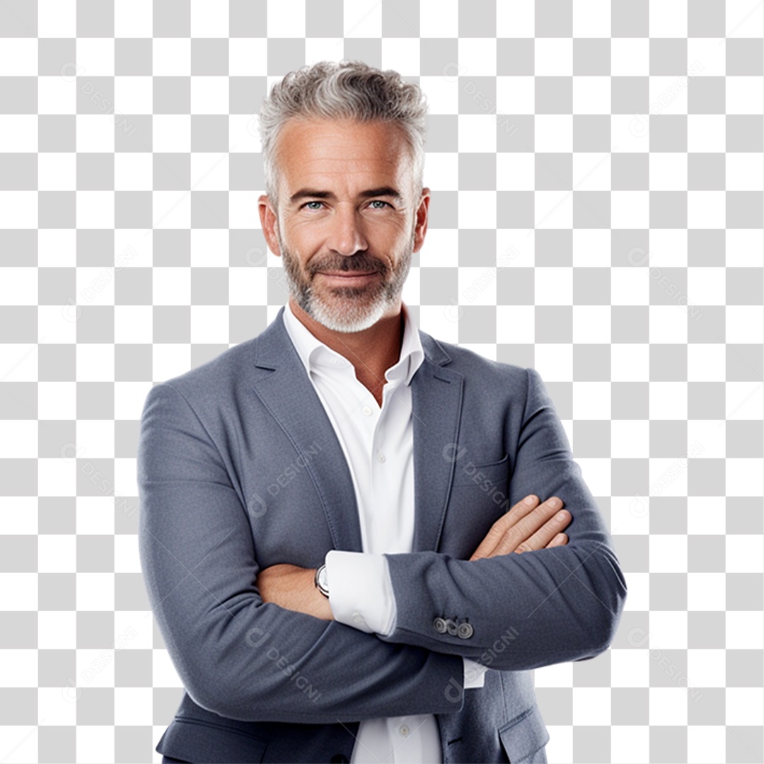 Homem de Terno Sorrindo PNG Transparente