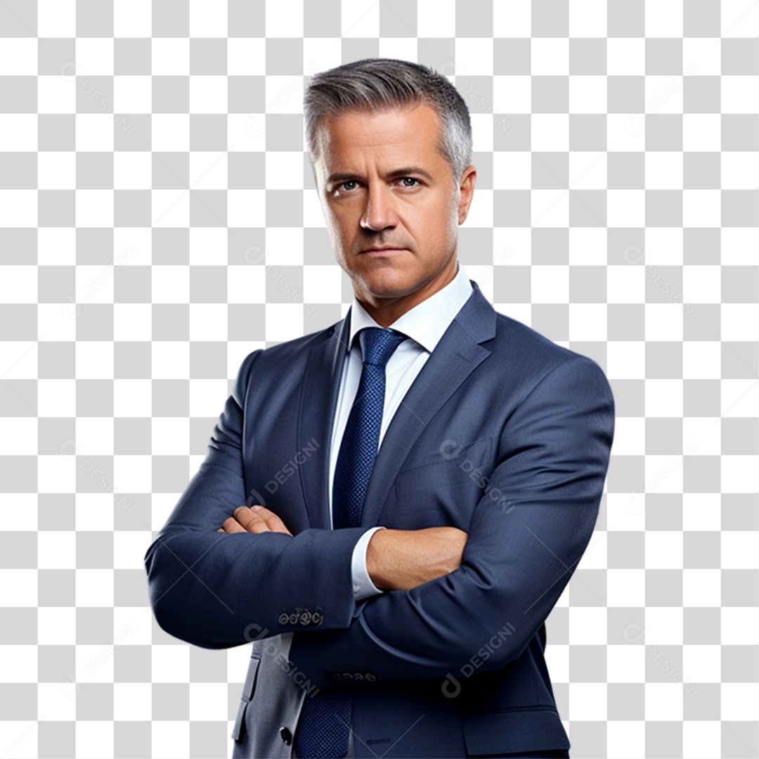 Homem de Terno Sorrindo PNG Transparente