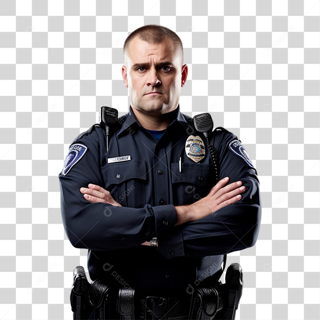 Policial de Uniforme Emprego PNG Transparente