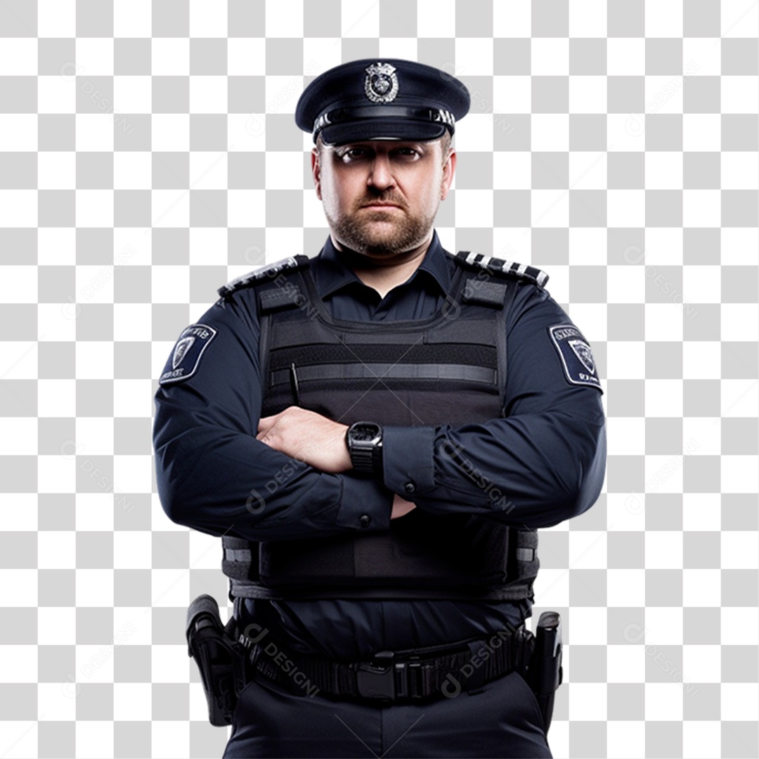 Policial de Uniforme Emprego PNG Transparente