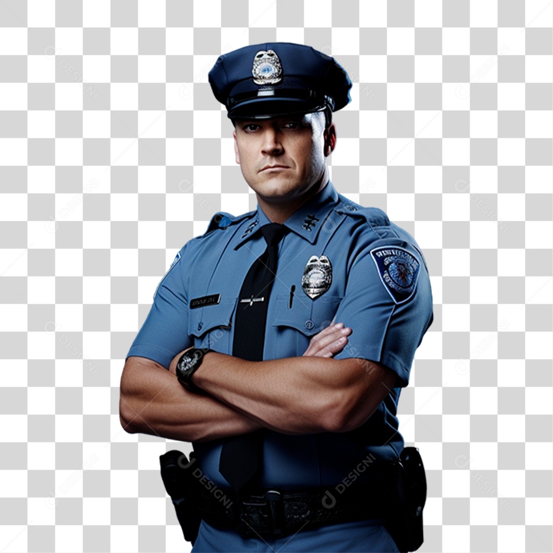 Policial de Uniforme Emprego PNG Transparente