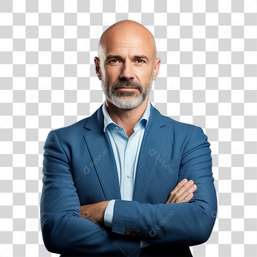 Homem de Terno Sorrindo PNG Transparente