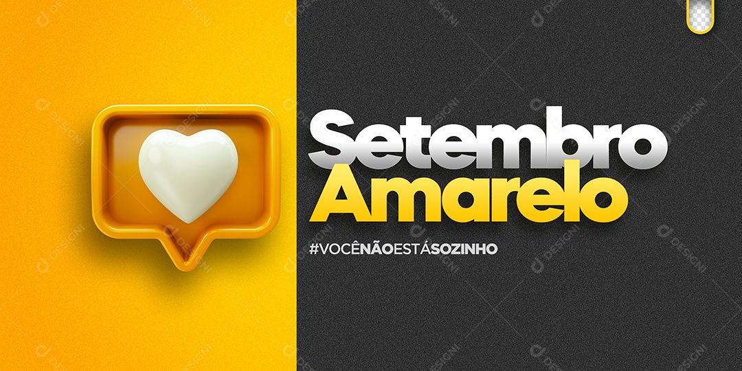Social Media Banner Setembro Amarelo PSD Editável