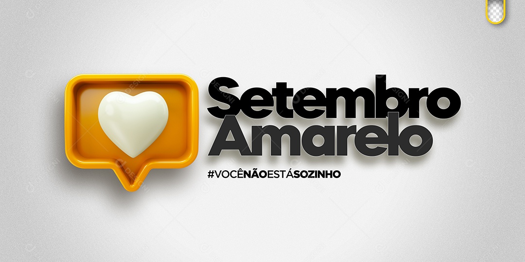 Banner Você Não Está Sozinho Setembro Amarelo Social Media PSD Editável