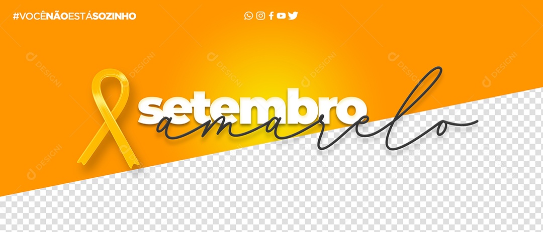 Social Media Setembro Amarelo Não Está Sozinho PSD Editável
