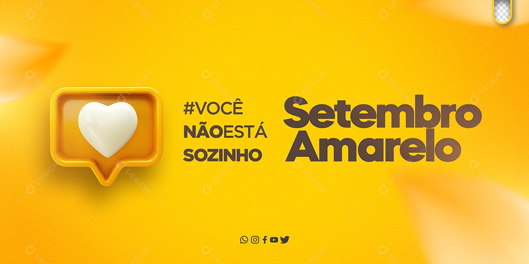 Social Media Banner Setembro Amarelo PSD Editável