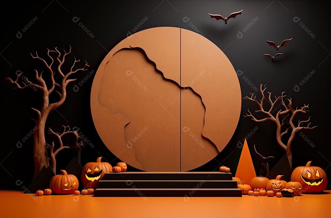 Imagem de fundo realista de halloween no estilo de fundos minimalistas