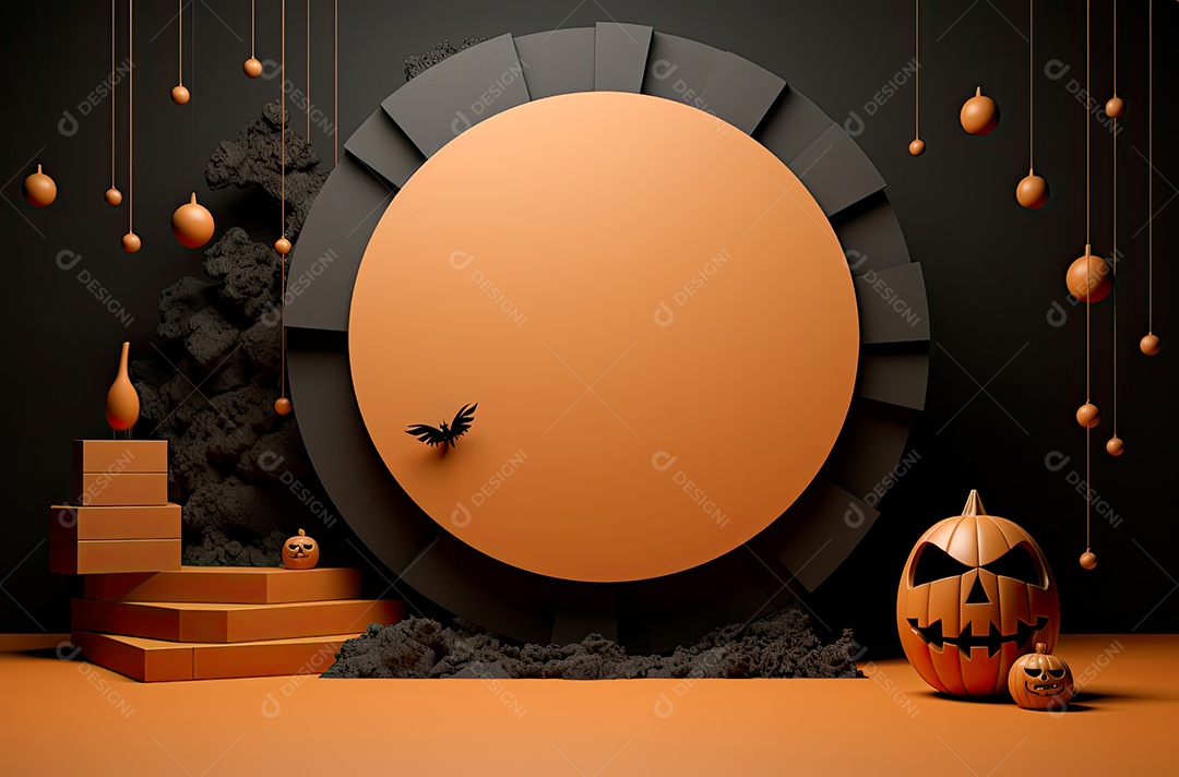 Imagem de fundo realista de halloween no estilo de fundos minimalistas