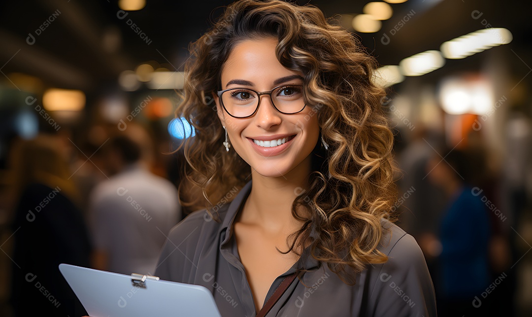 Linda mulher professora sorridente