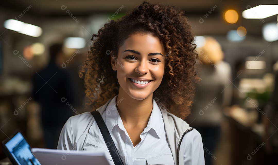 Linda professora sorridente