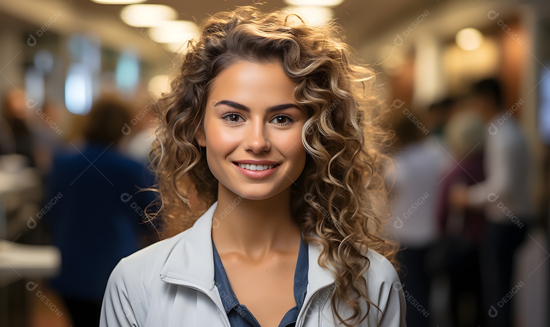 Linda professora sorridente