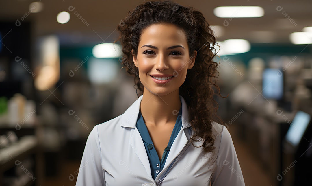 Linda professora sorridente