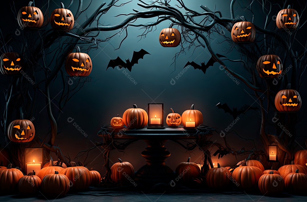 Imagem de fundo realista de halloween no estilo de fundos minimalistas, formas circulares, laranja claro e bronze escuro
