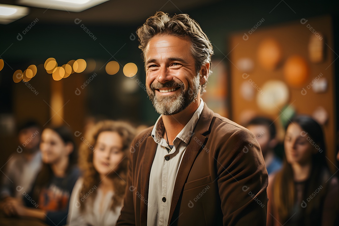 Homem professor sorridente