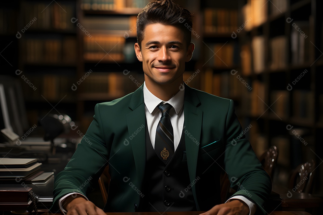 Homem professor trabalhando sorridente