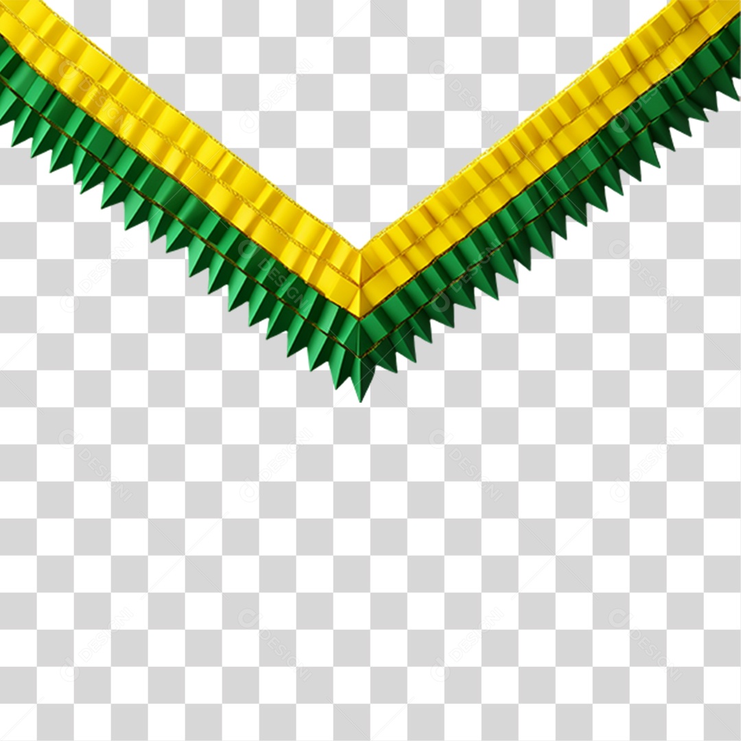 Bandeirinhas com Cores do Brasil PNG Transparente